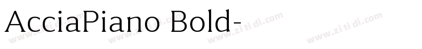 AcciaPiano Bold字体转换